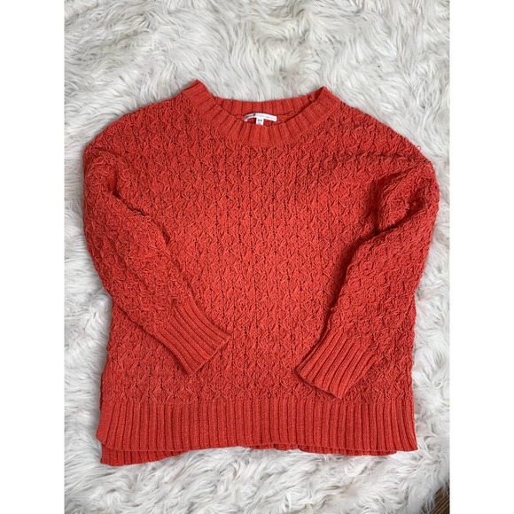 Seven 7 Chenille Chunky Loose Weave Spring Summer Sweater Rustic Luxury Coastal - Picture 2 of 11